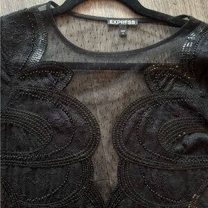 Express Black Lace Mini Dress